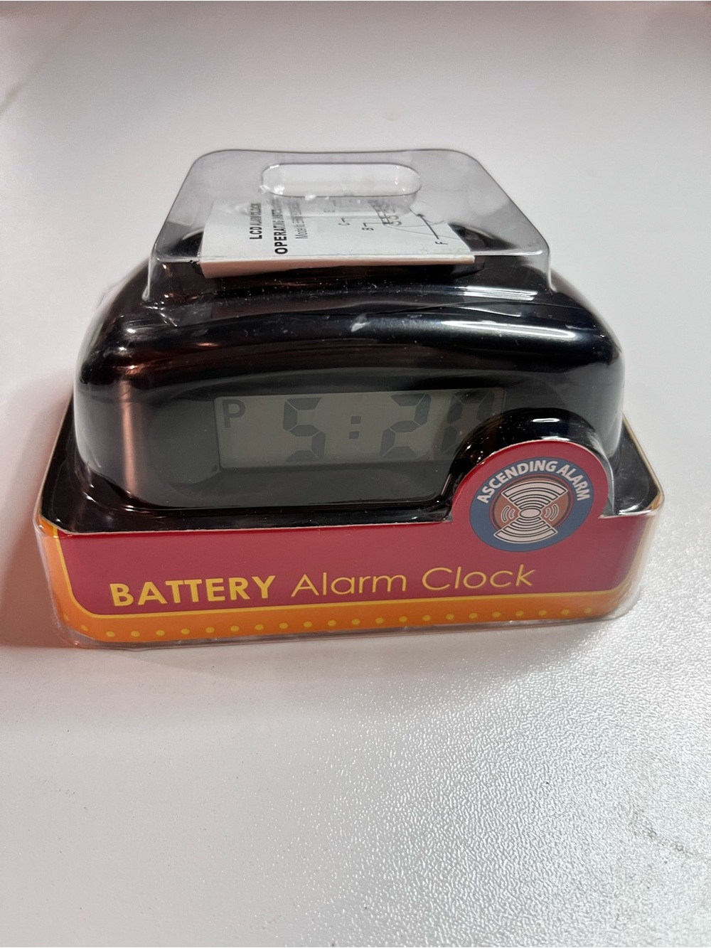 Source Unknown Black Battery Alarm Clock with LCD